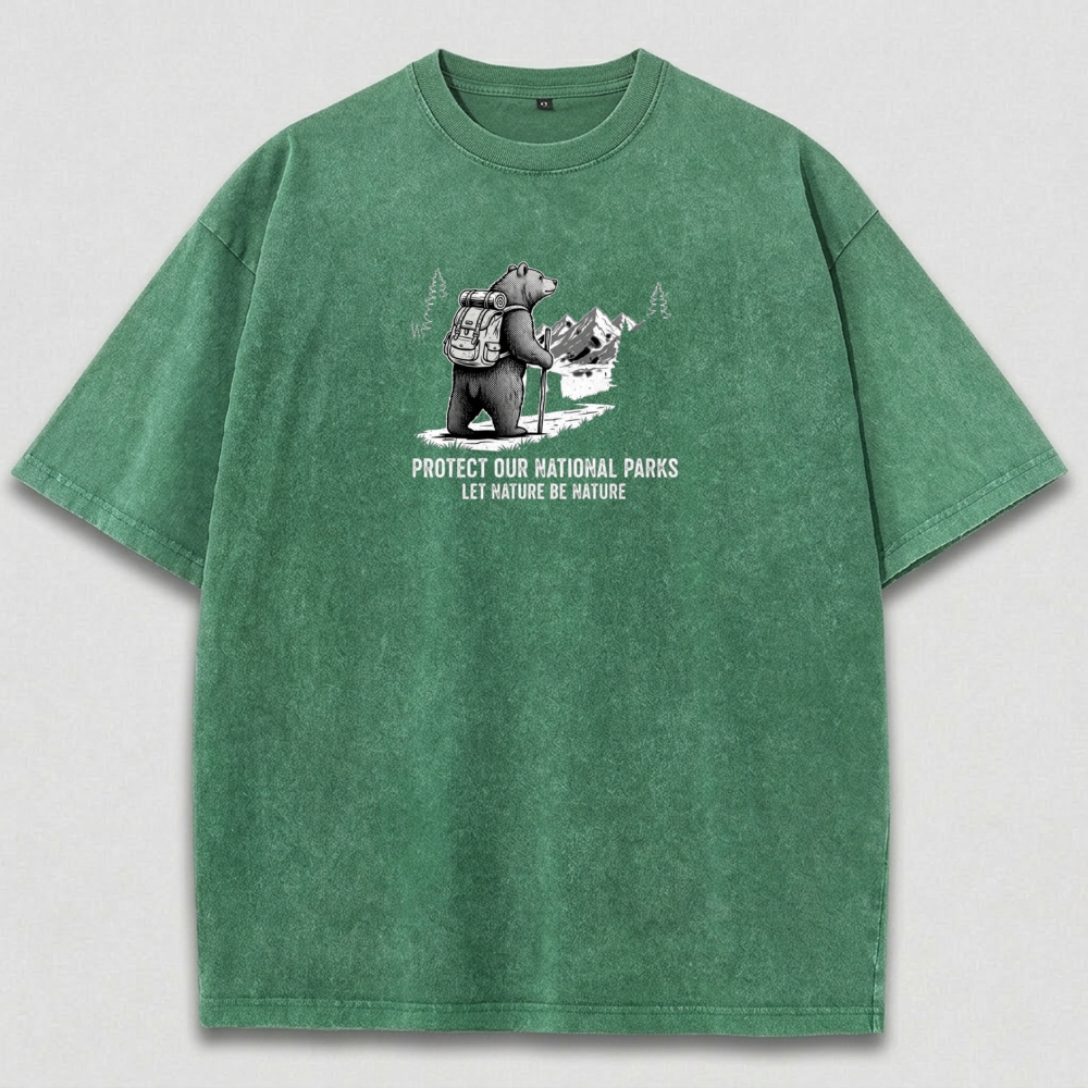 Mountain Bear Vintage Organic Cotton Hiking Tee-HikeVista