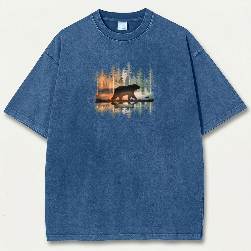 Bear Forest Vintage Organic Cotton Hiking Tee-HikeVista