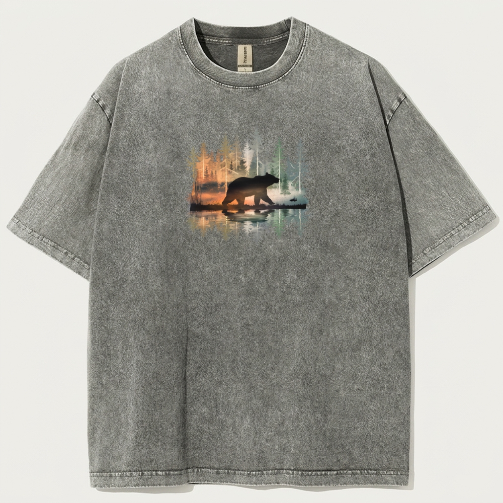 Bear Forest Vintage Organic Cotton Hiking Tee-HikeVista