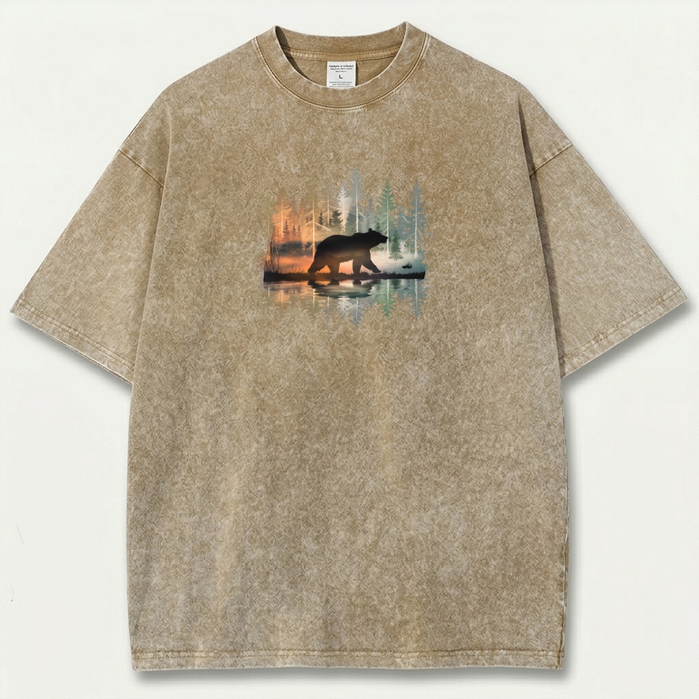 Bear Forest Vintage Organic Cotton Hiking Tee-HikeVista