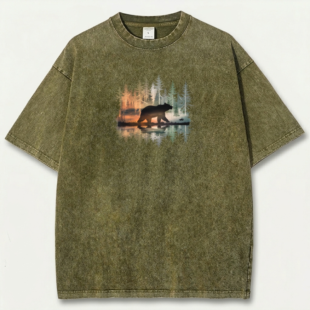 Bear Forest Vintage Organic Cotton Hiking Tee-HikeVista