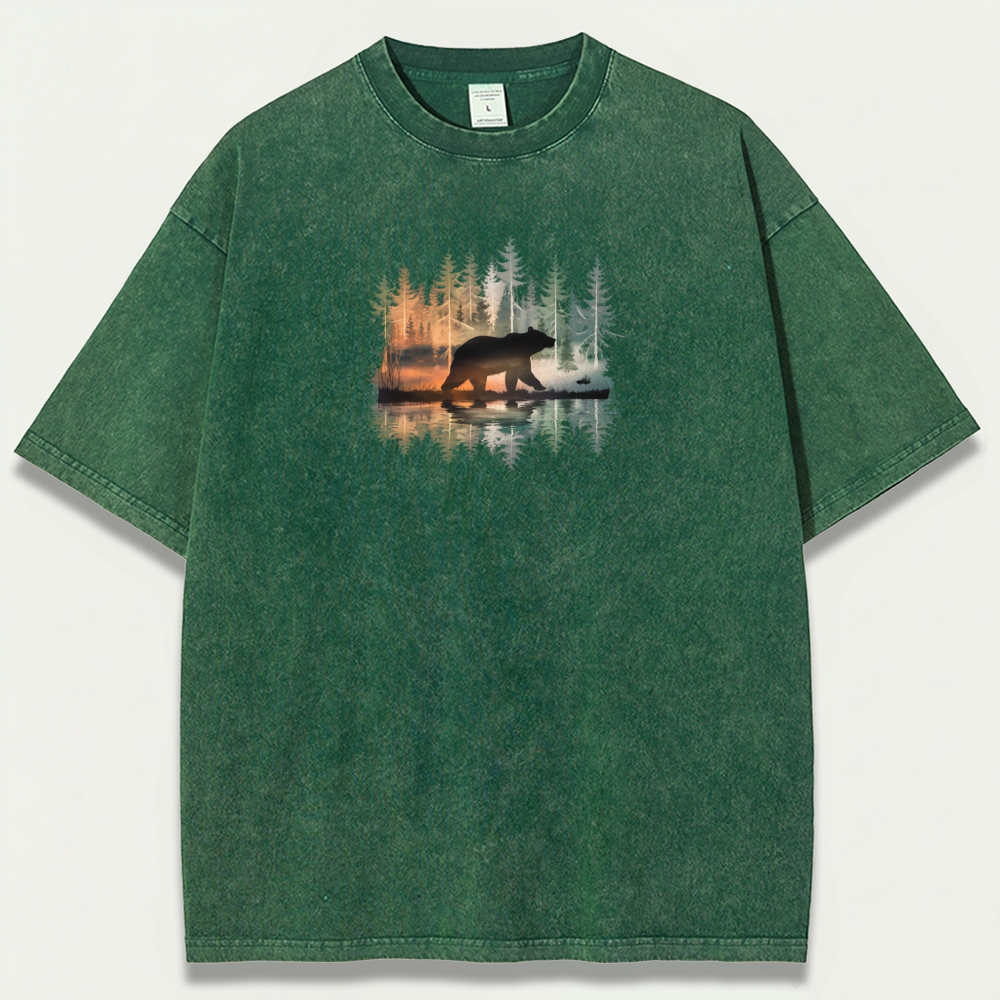 Bear Forest Vintage Organic Cotton Hiking Tee-HikeVista
