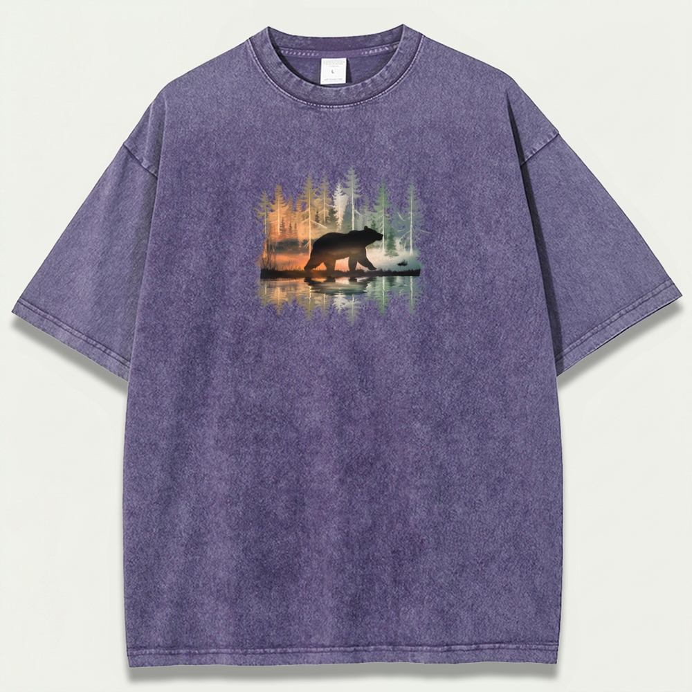 Bear Forest Vintage Organic Cotton Hiking Tee-HikeVista