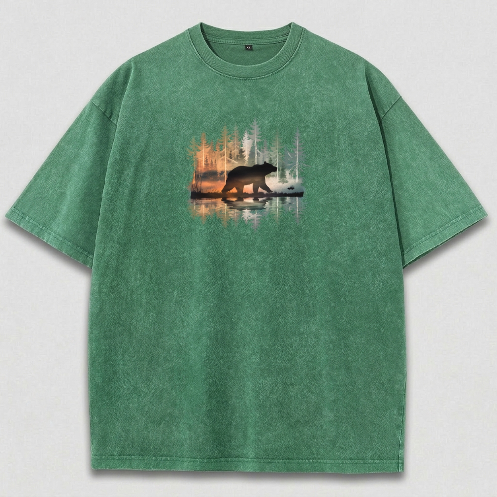 Bear Forest Vintage Organic Cotton Hiking Tee-HikeVista