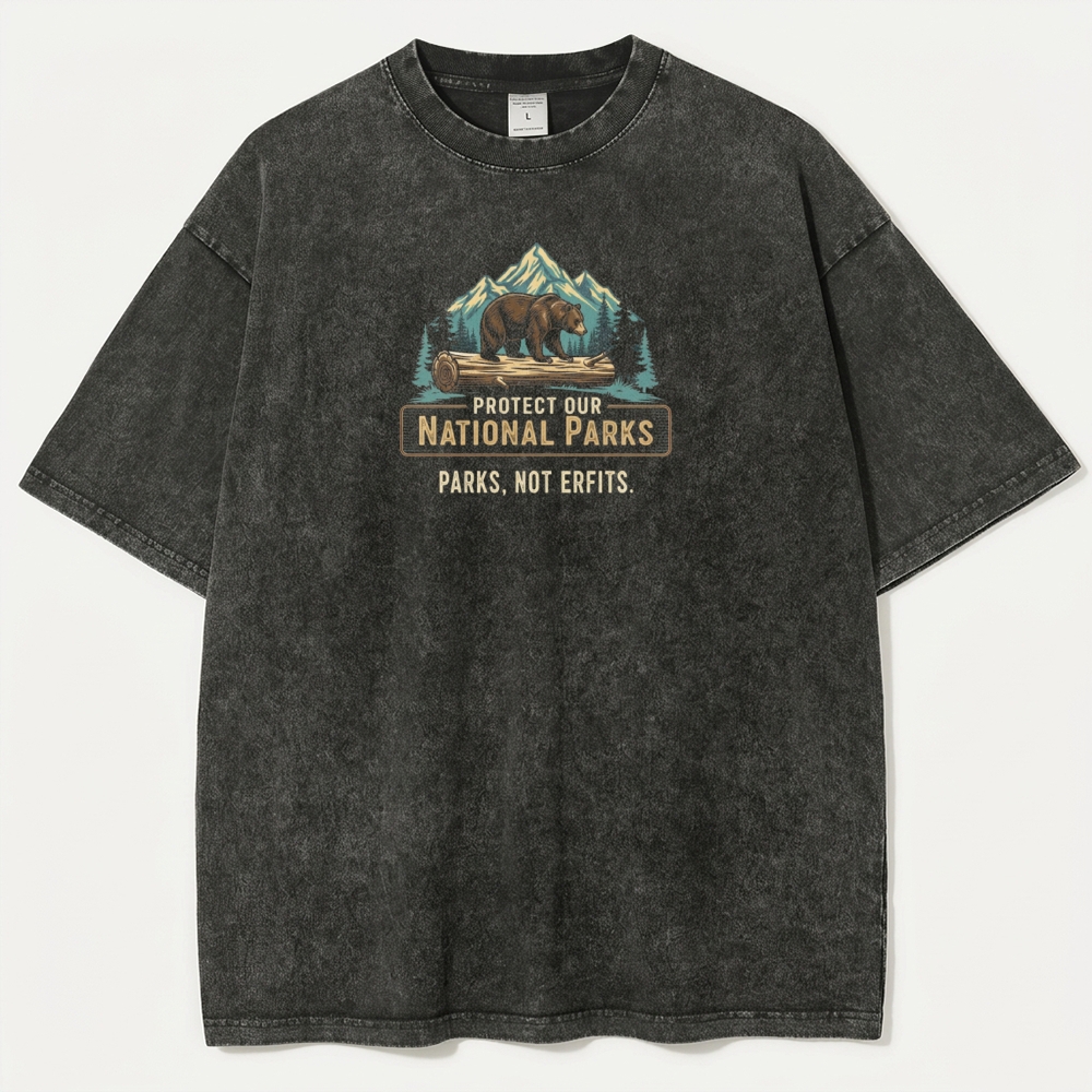 Bear In The Woods Vintage Organic Cotton Trail Tee-HikeVista