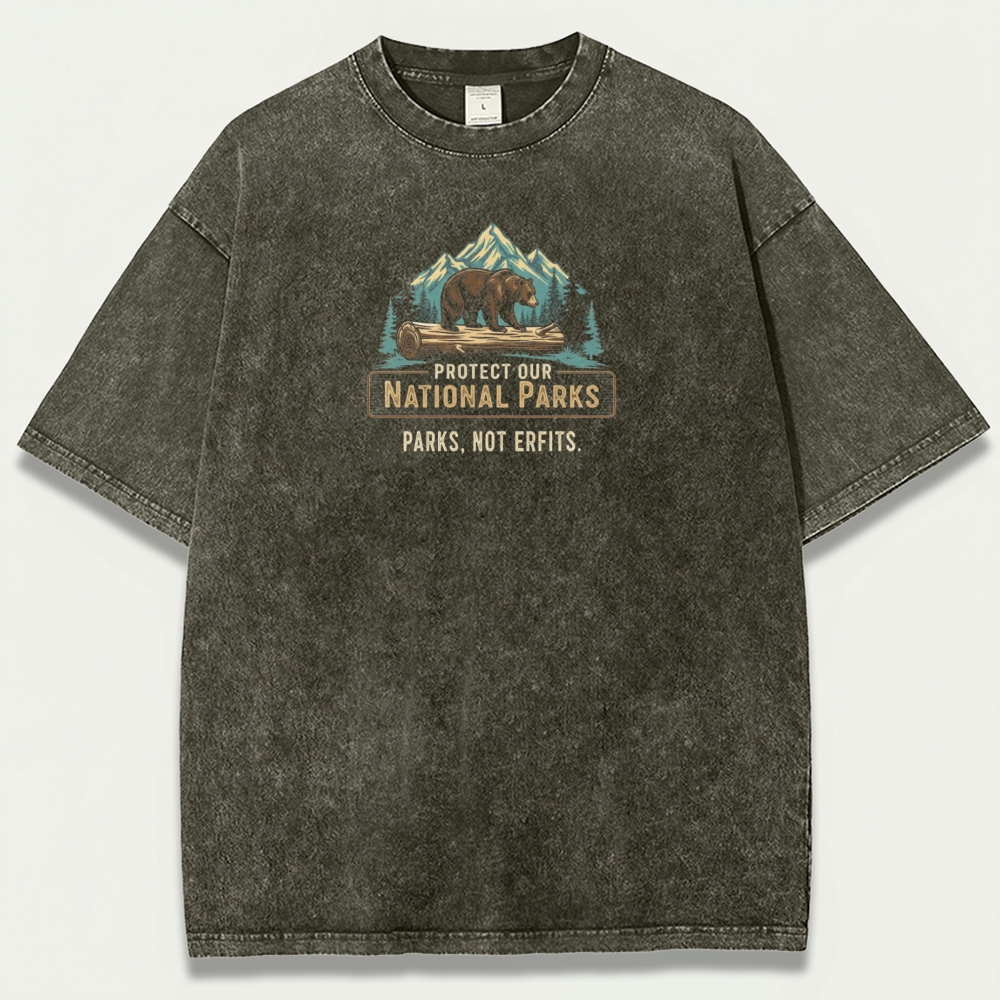 Bear In The Woods Vintage Organic Cotton Trail Tee-HikeVista