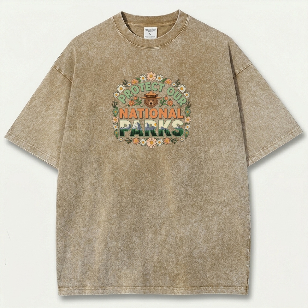 Protect Our National Park Vintage Organic Cotton Trail Tee-HikeVista