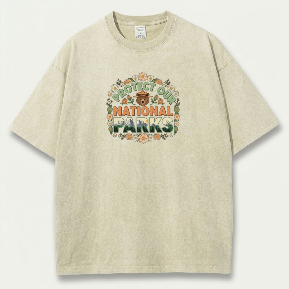 Protect Our National Park Vintage Organic Cotton Trail Tee-HikeVista
