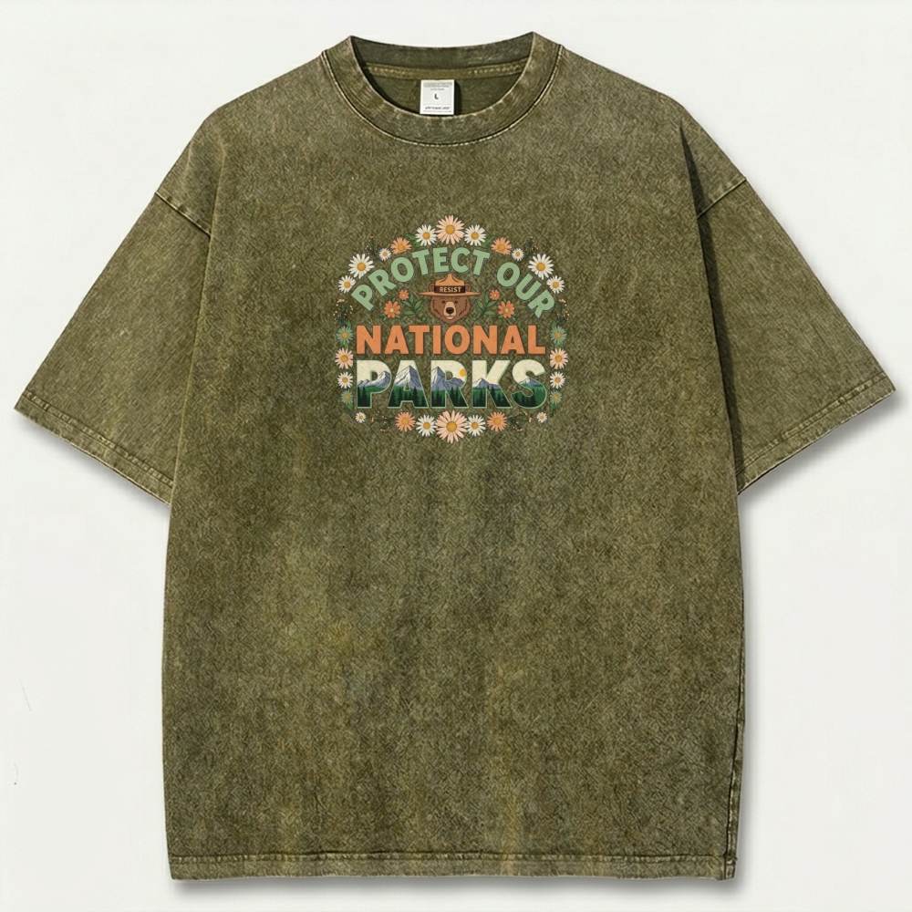 Protect Our National Park Vintage Organic Cotton Trail Tee-HikeVista
