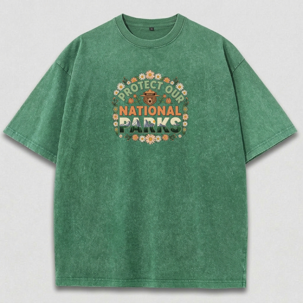 Protect Our National Park Vintage Organic Cotton Trail Tee-HikeVista