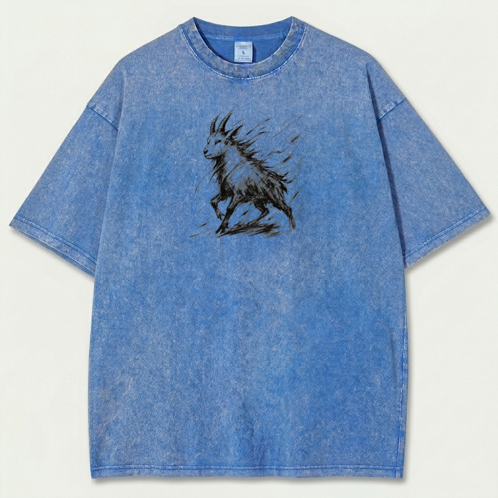 Mountain Goat Vintage Organic Cotton Hiking Tee-HikeVista