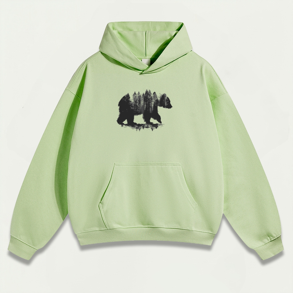 Bear In The Woods Heavyweight Hiking Hoodie-HikeVista