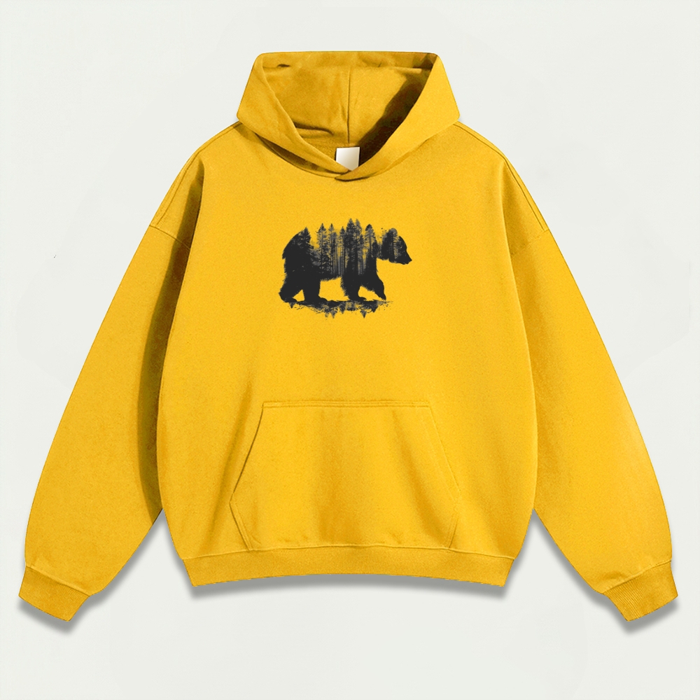 Bear In The Woods Heavyweight Hiking Hoodie-HikeVista