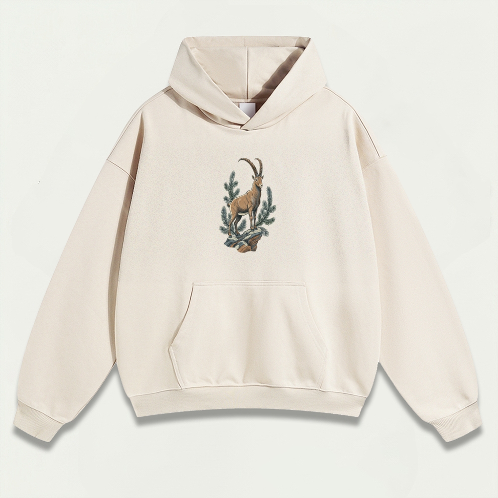 Mountain Goat Heavyweight Hiking Hoodie-HikeVista