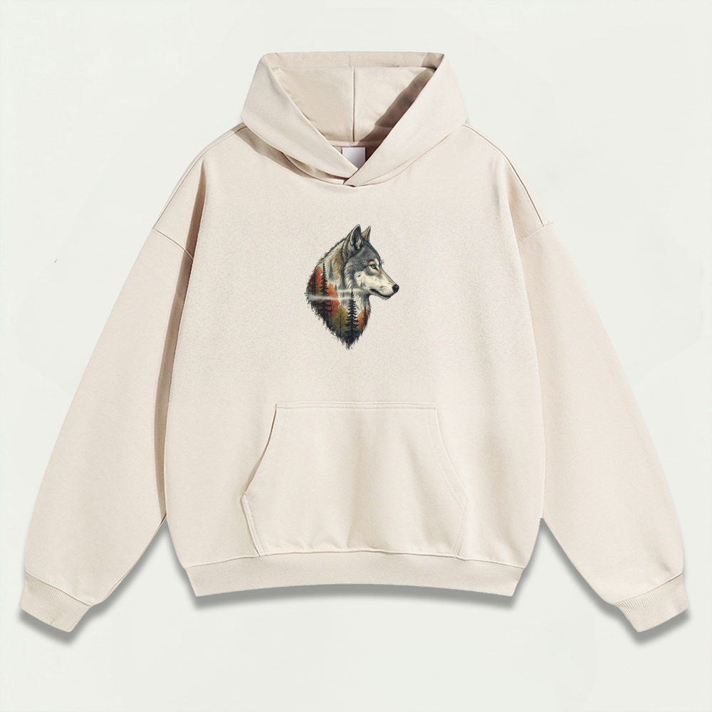 Wolf Forest Heavyweight Hiking Hoodie-HikeVista
