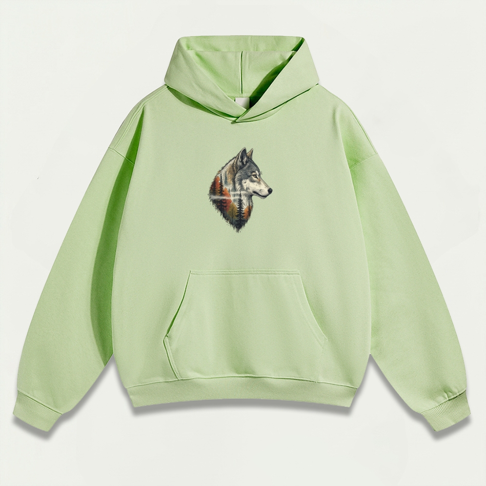 Wolf Forest Heavyweight Hiking Hoodie-HikeVista