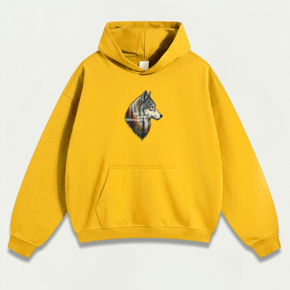 Wolf Forest Heavyweight Hiking Hoodie-HikeVista
