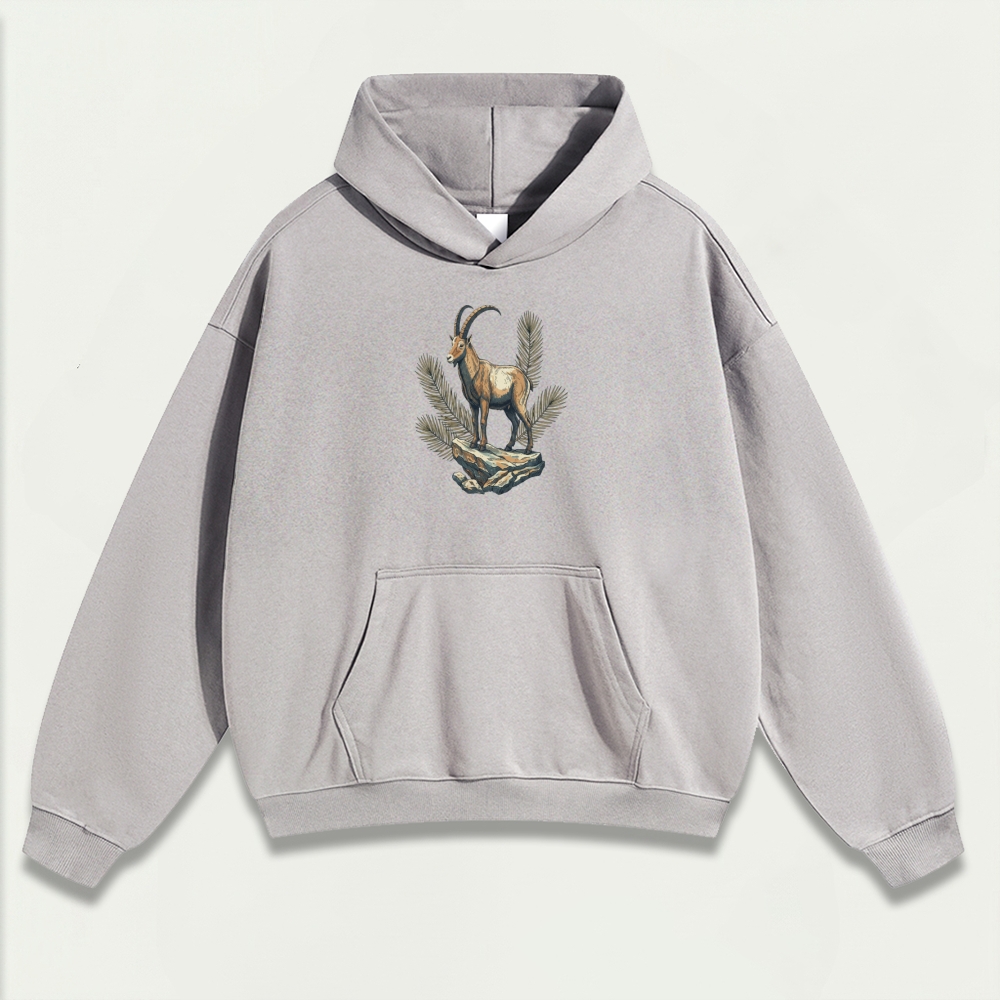 Mountain Goat Heavyweight Hiking Hoodie-HikeVista