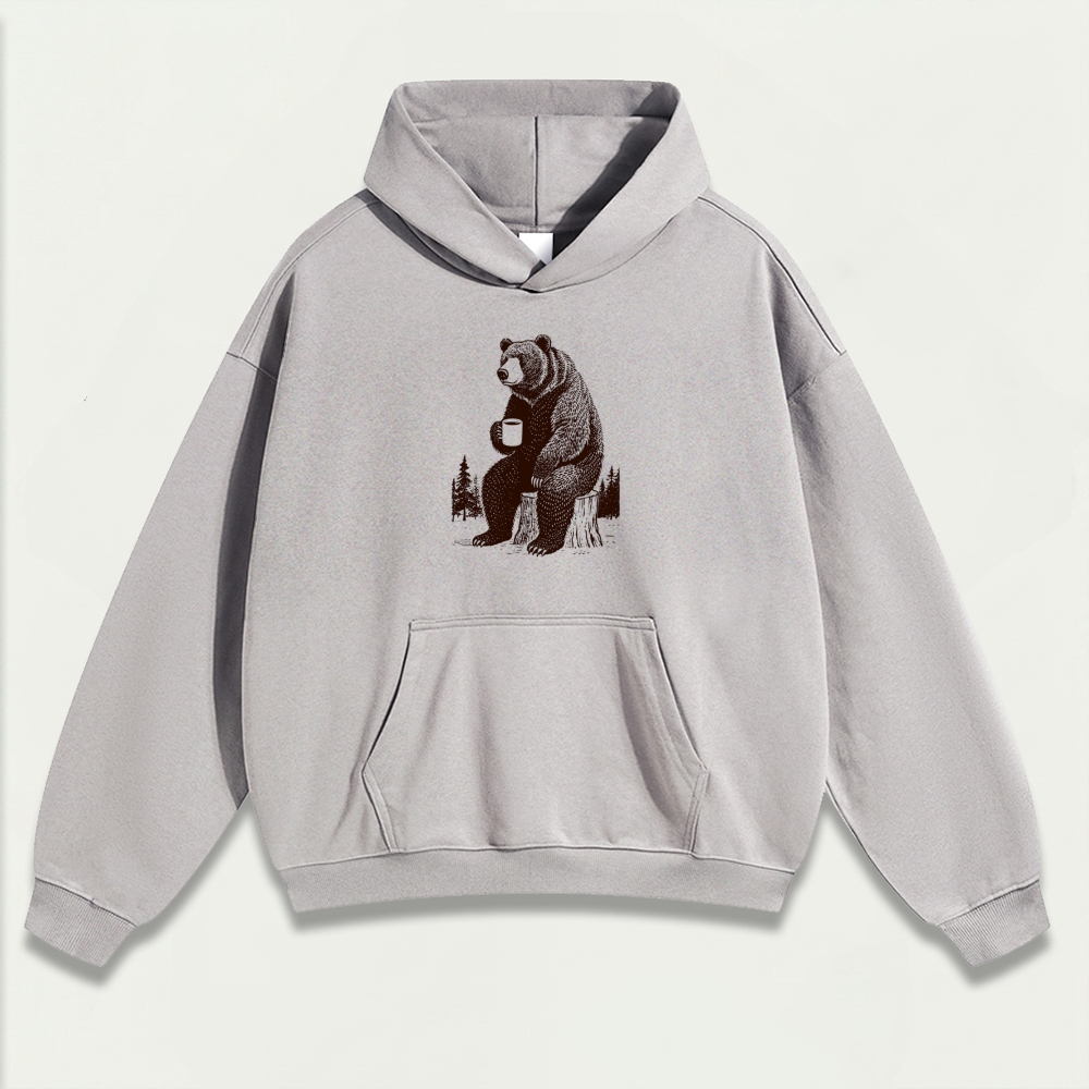 Bear In The Woods Heavyweight Hiking Hoodie-HikeVista