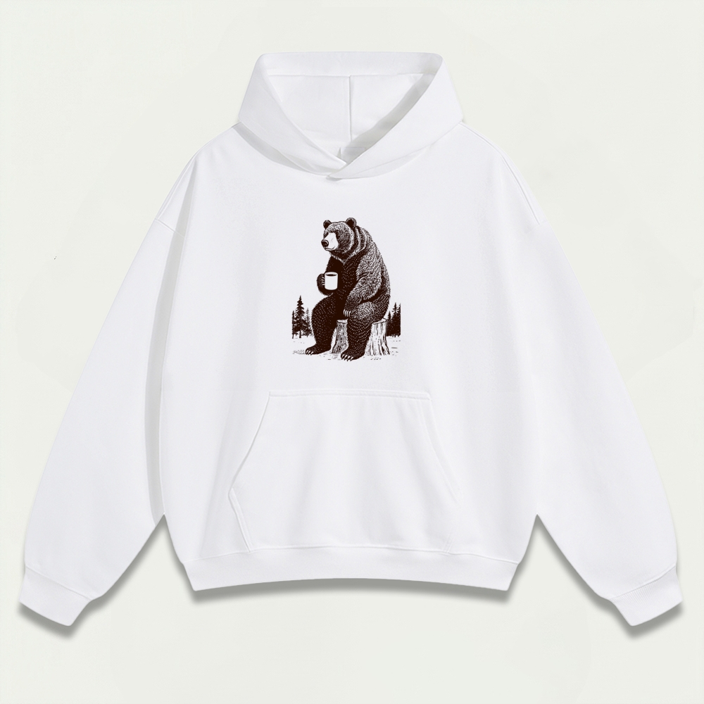 Bear In The Woods Heavyweight Hiking Hoodie-HikeVista