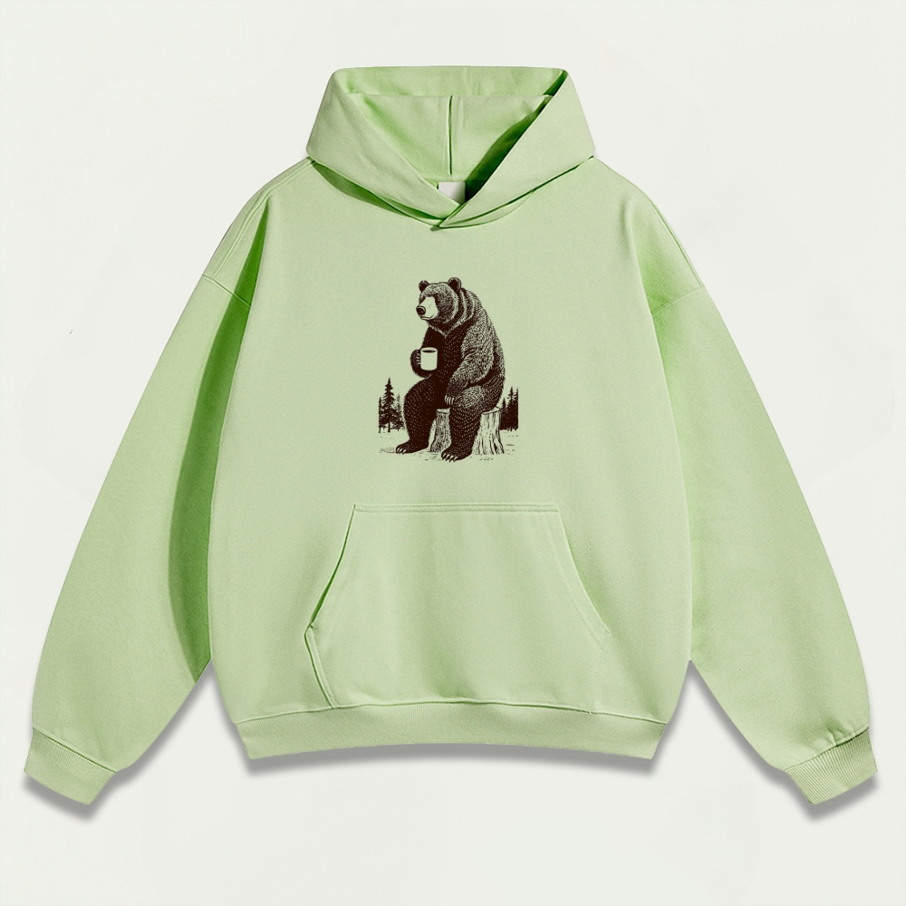Bear In The Woods Heavyweight Hiking Hoodie-HikeVista