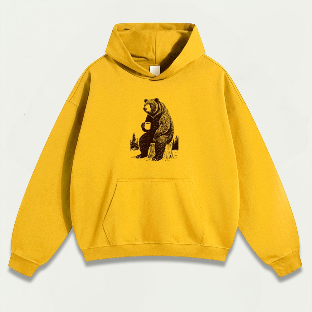 Bear In The Woods Heavyweight Hiking Hoodie-HikeVista