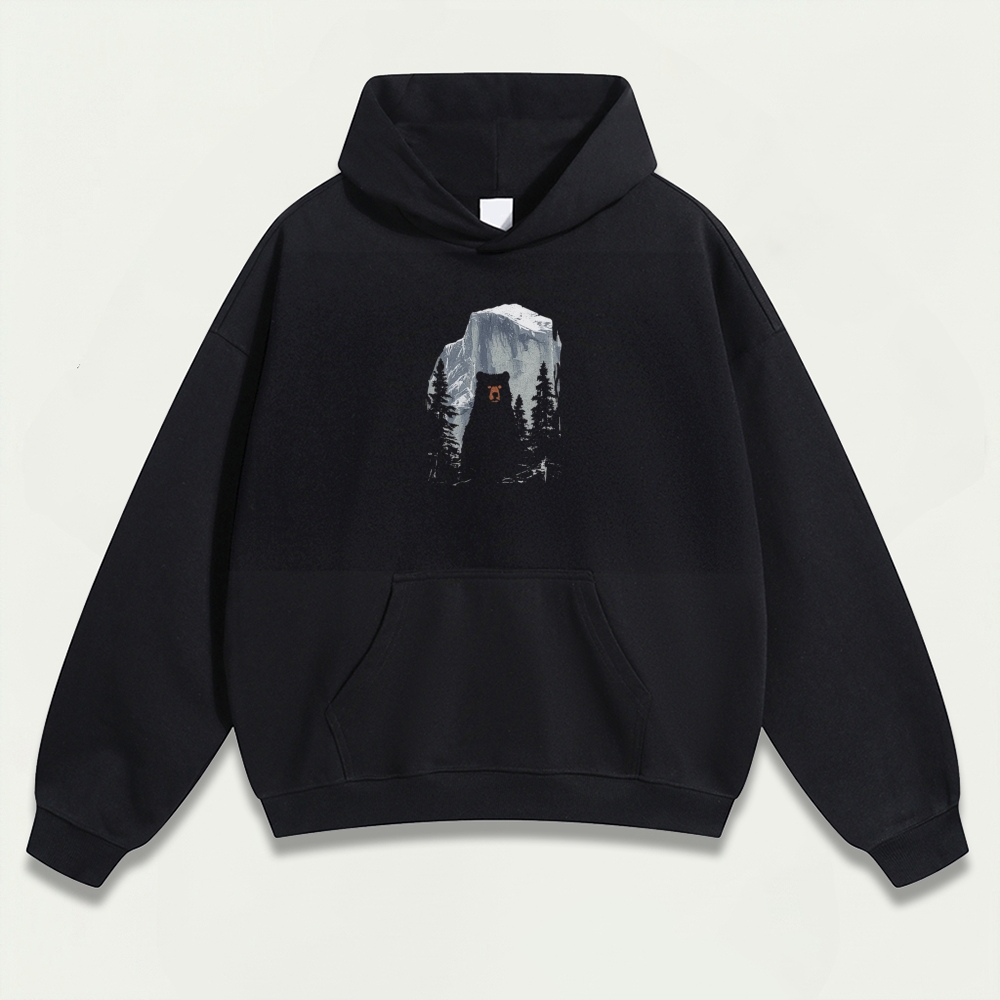Bear In The Woods Heavyweight Hiking Hoodie-HikeVista