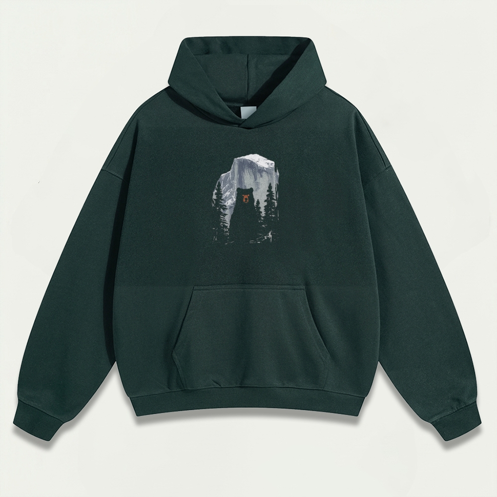 Bear In The Woods Heavyweight Hiking Hoodie-HikeVista