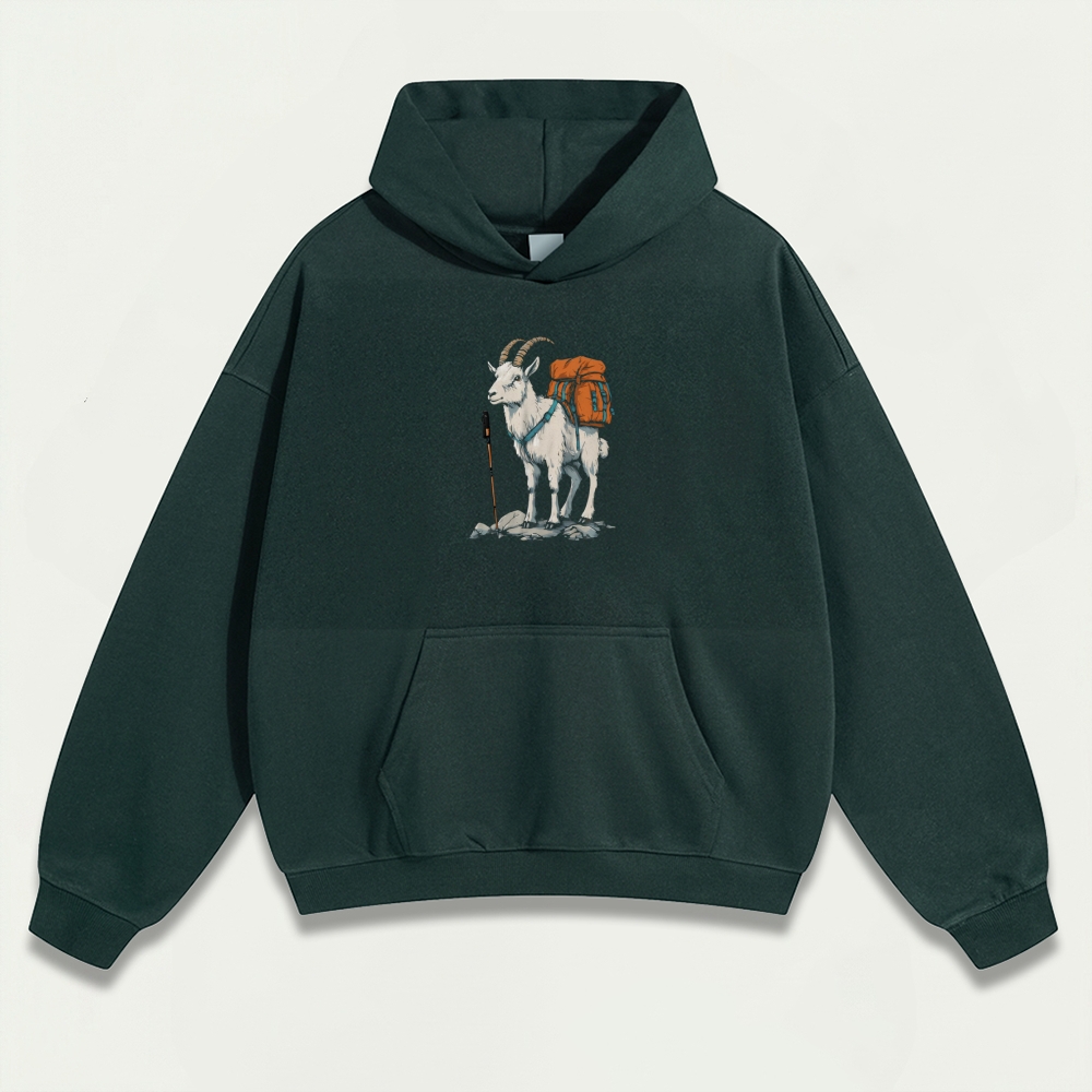 Mountain Goat Heavyweight Hiking Hoodie-HikeVista