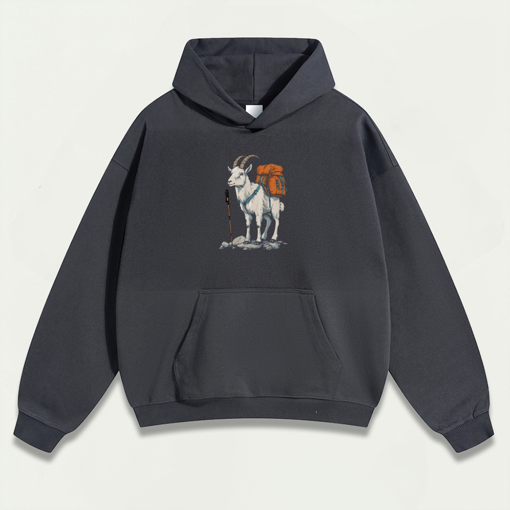 Mountain Goat Heavyweight Hiking Hoodie-HikeVista