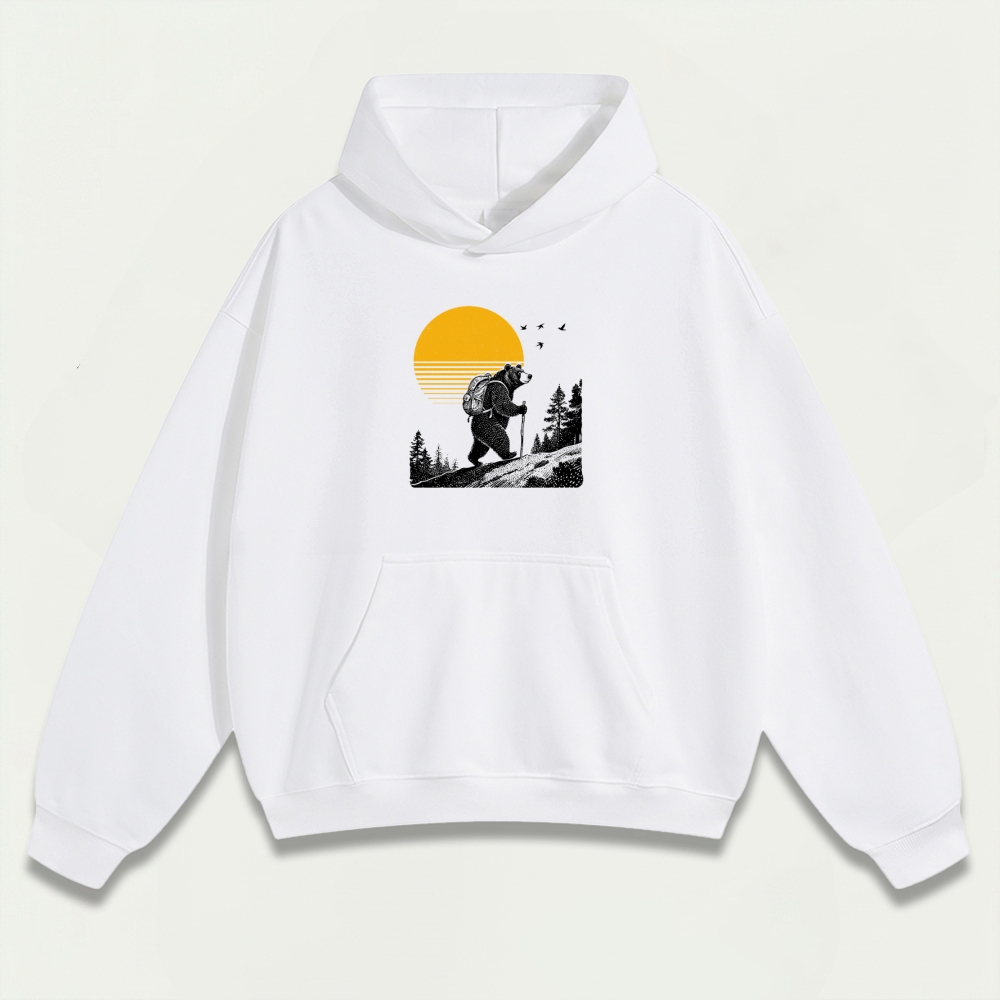 Bear In The Woods Heavyweight Hiking Hoodie-HikeVista