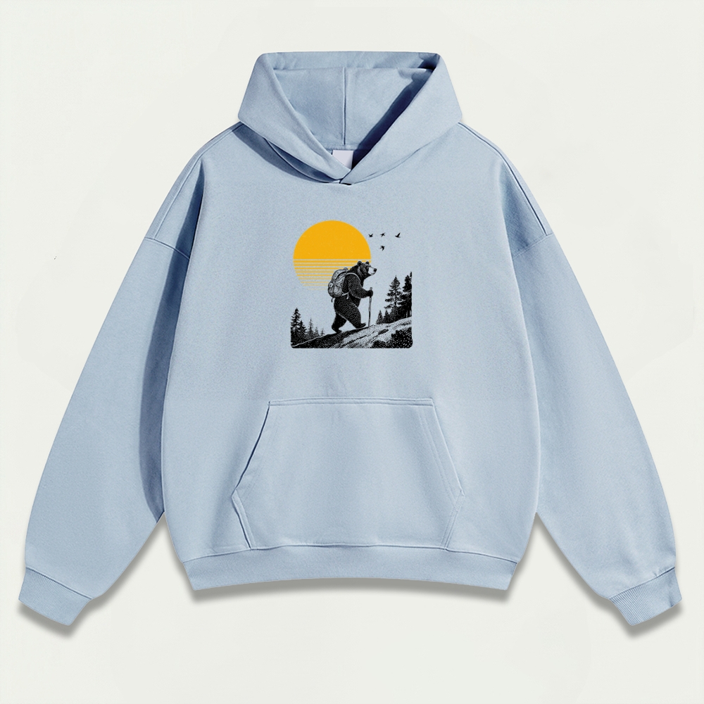 Bear In The Woods Heavyweight Hiking Hoodie-HikeVista