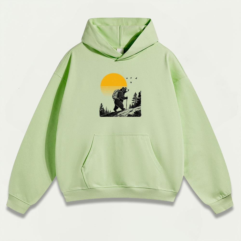 Bear In The Woods Heavyweight Hiking Hoodie-HikeVista