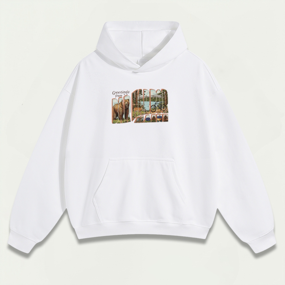 Bar Harbor Maine Heavyweight Trail Hoodie-HikeVista