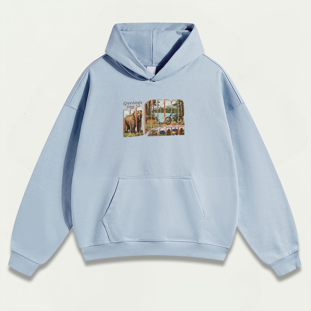 Bar Harbor Maine Heavyweight Trail Hoodie-HikeVista