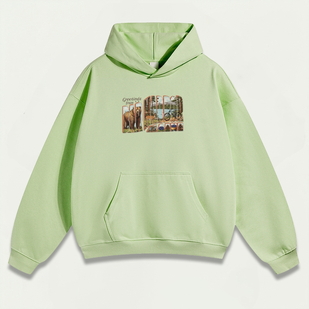 Bar Harbor Maine Heavyweight Trail Hoodie-HikeVista