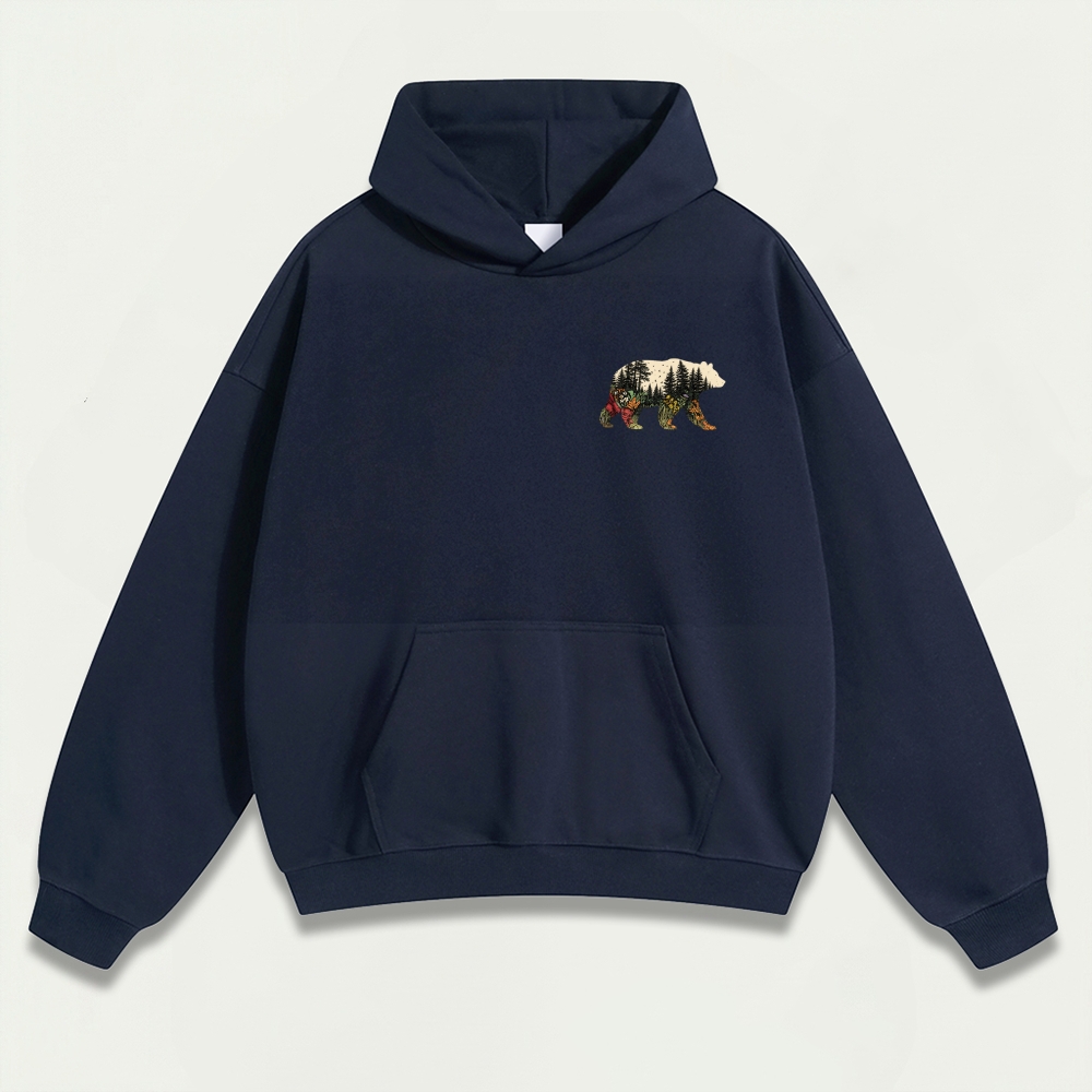 Bear Forest Heavyweight Hiking Hoodie-HikeVista