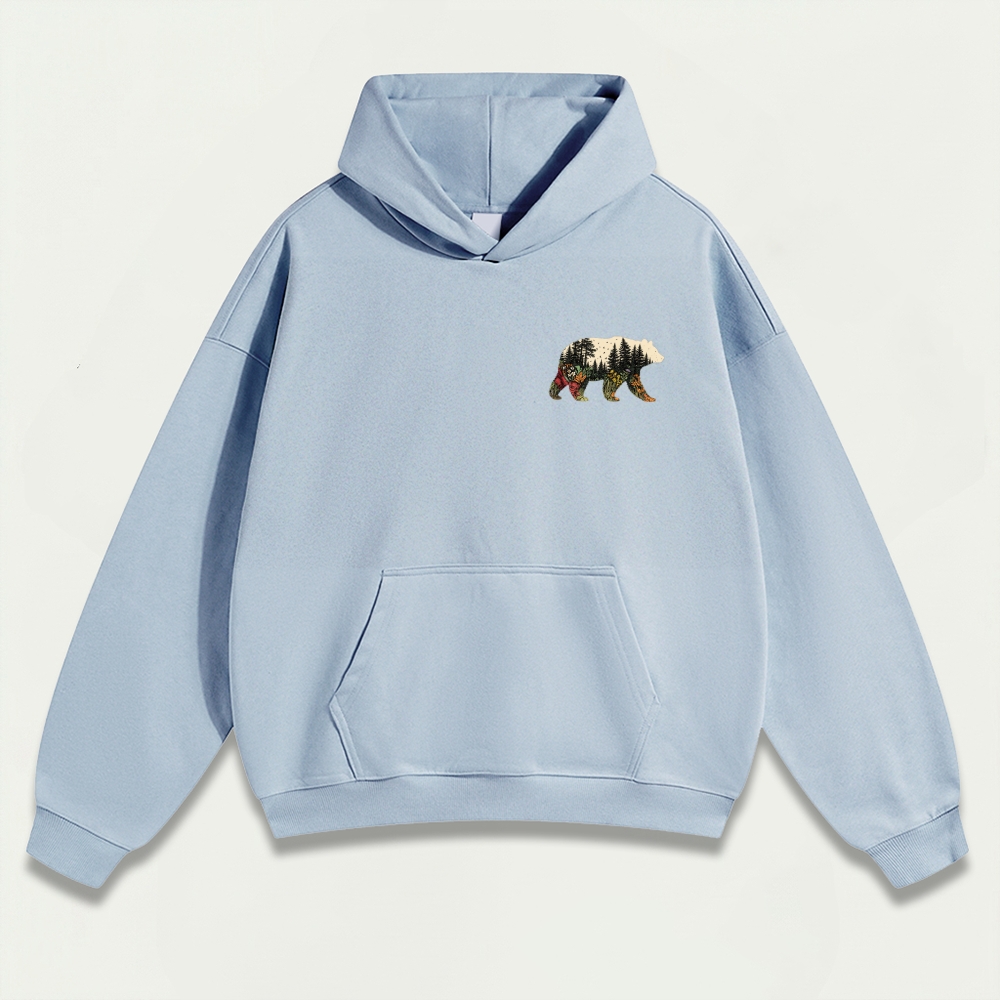 Bear Forest Heavyweight Hiking Hoodie-HikeVista