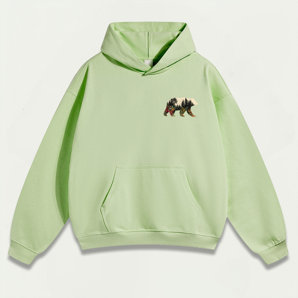 Bear Forest Heavyweight Hiking Hoodie-HikeVista