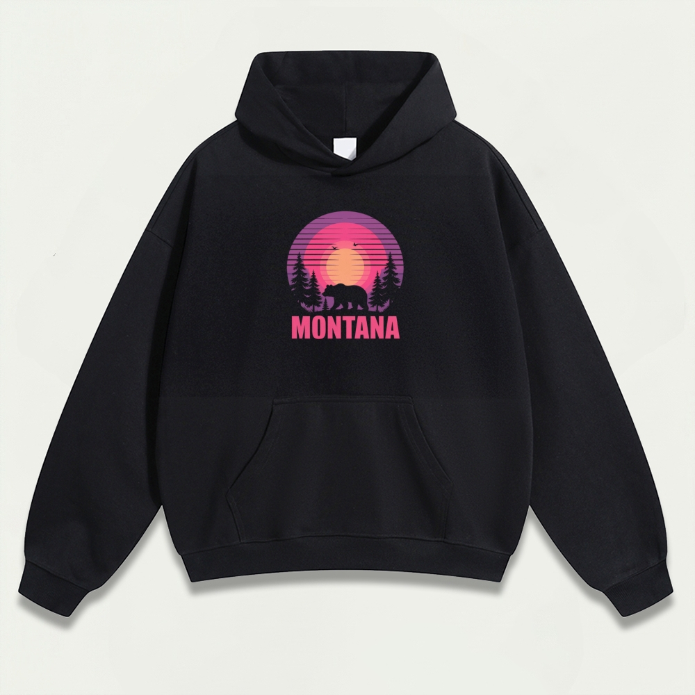 Montana In The Woods Heavyweight Trail Hoodie-HikeVista