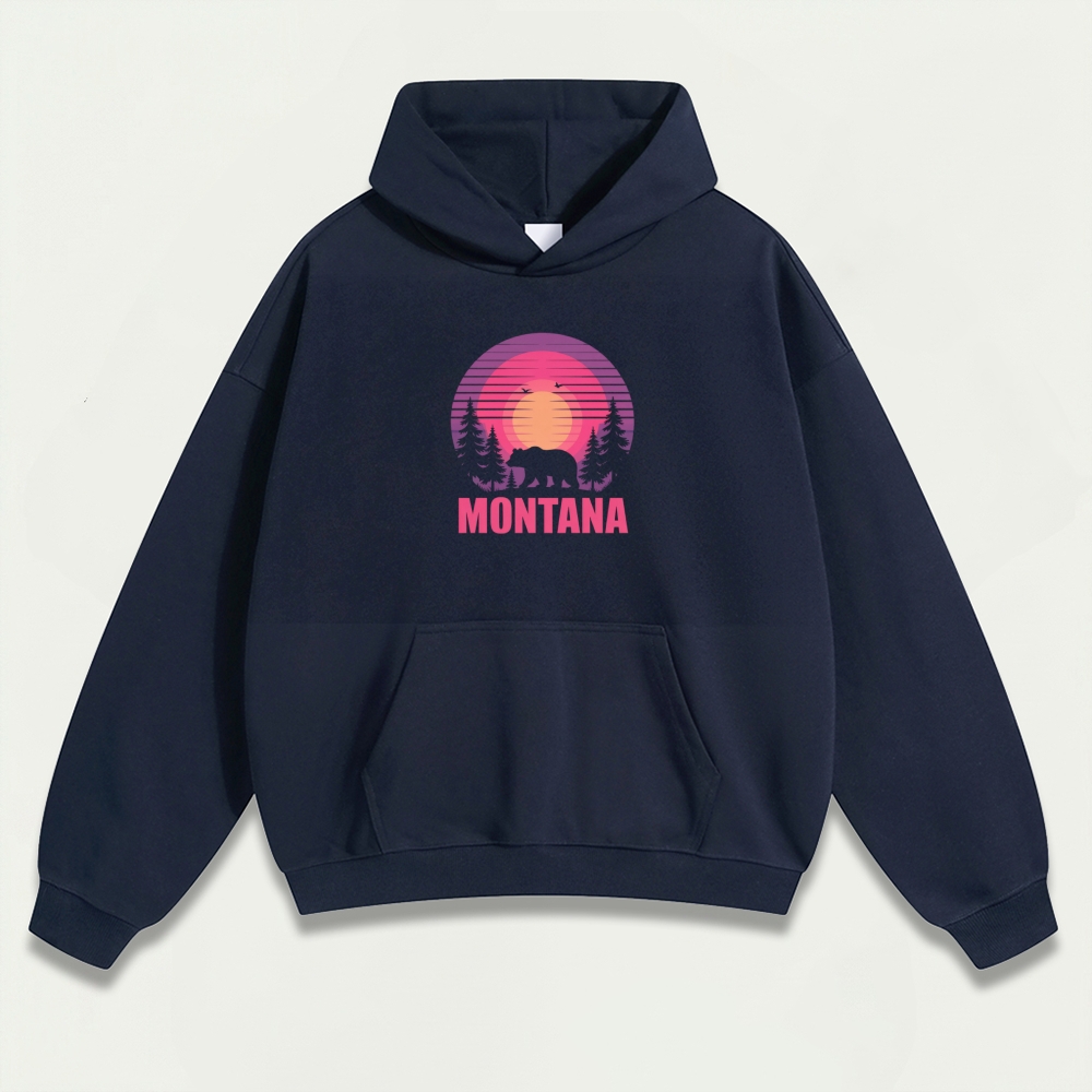 Montana In The Woods Heavyweight Trail Hoodie-HikeVista