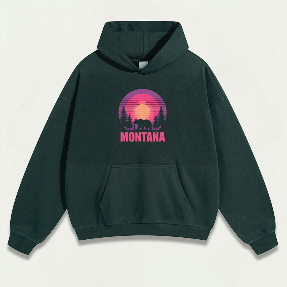 Montana In The Woods Heavyweight Trail Hoodie-HikeVista