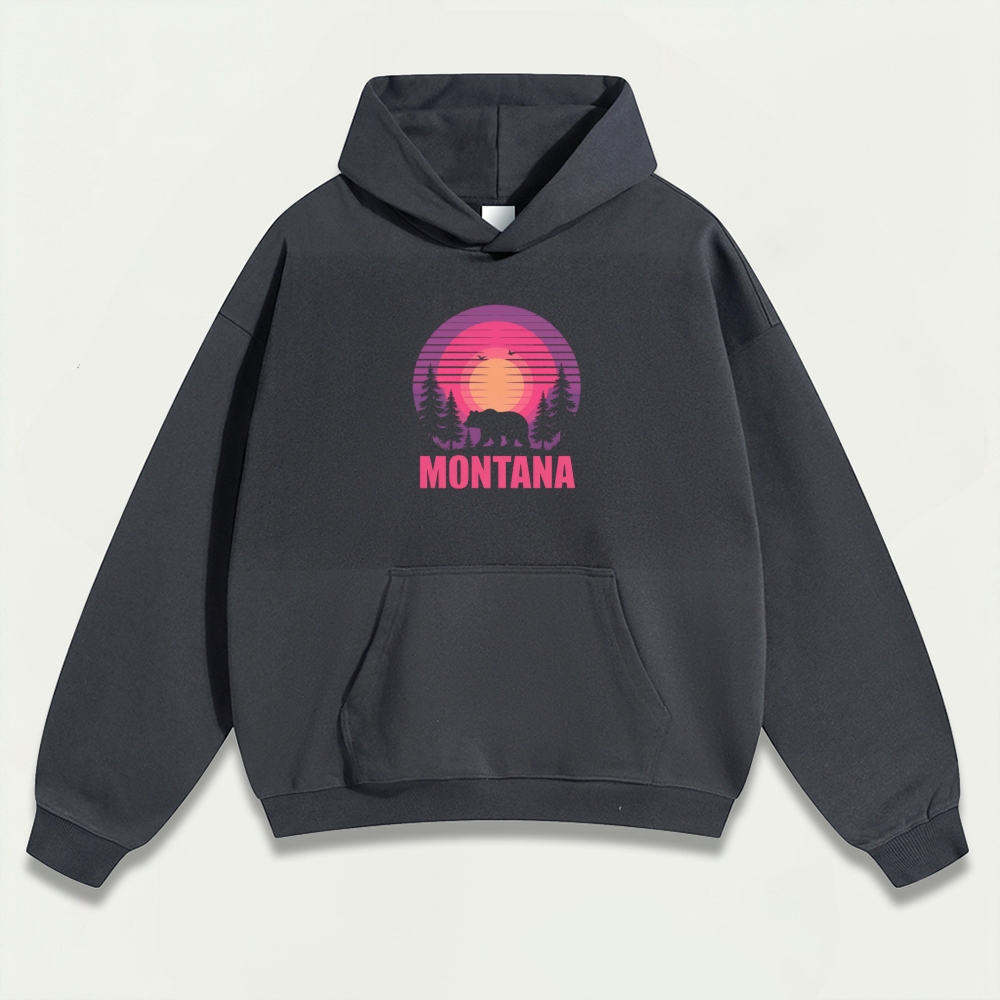 Montana In The Woods Heavyweight Trail Hoodie-HikeVista