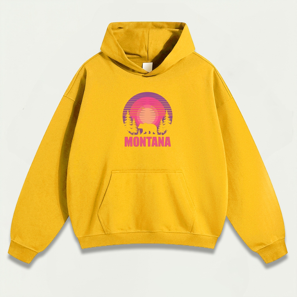 Montana In The Woods Heavyweight Trail Hoodie-HikeVista