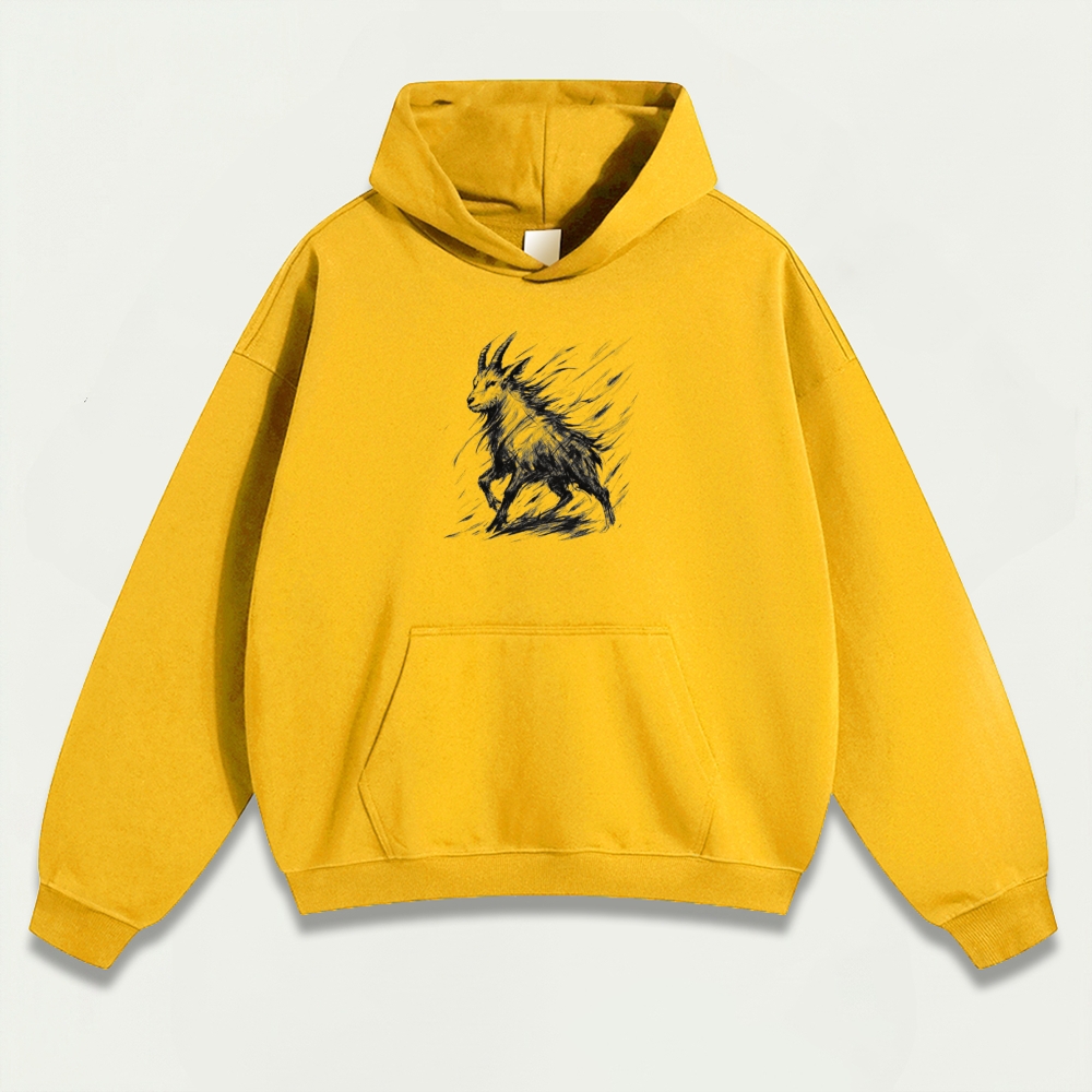Mountain Goat Heavyweight Hiking Hoodie-HikeVista
