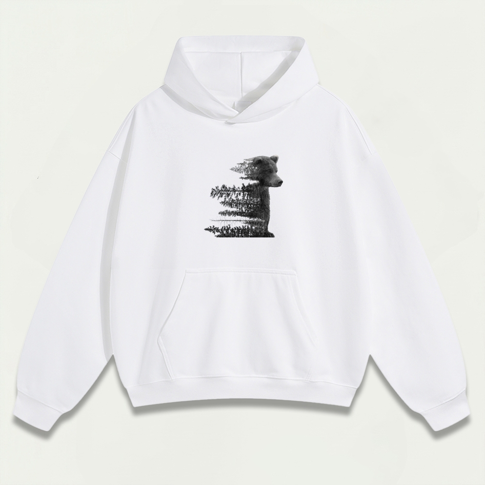 Bear Forest Heavyweight Hiking Hoodie-HikeVista