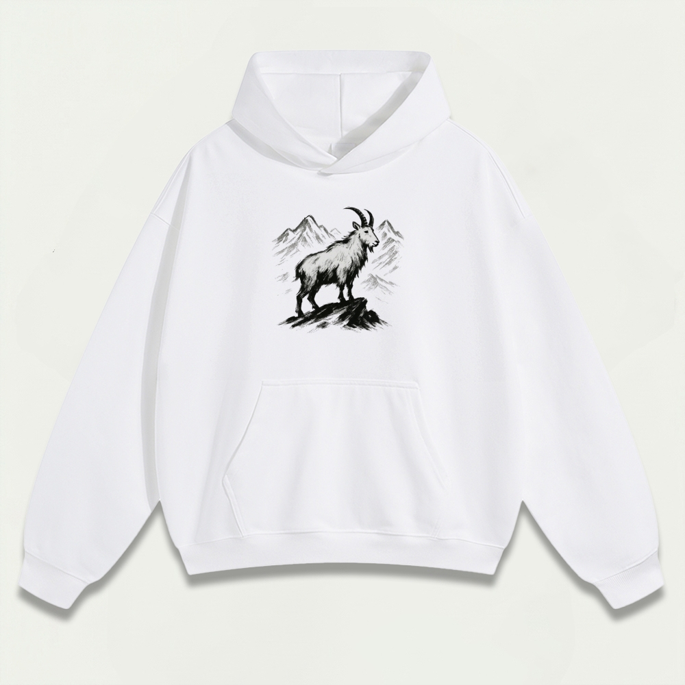 Mountain Goat Heavyweight Hiking Hoodie-HikeVista