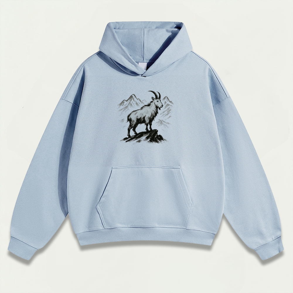 Mountain Goat Heavyweight Hiking Hoodie-HikeVista