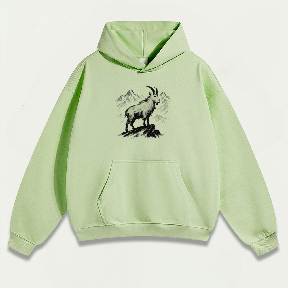 Mountain Goat Heavyweight Hiking Hoodie-HikeVista