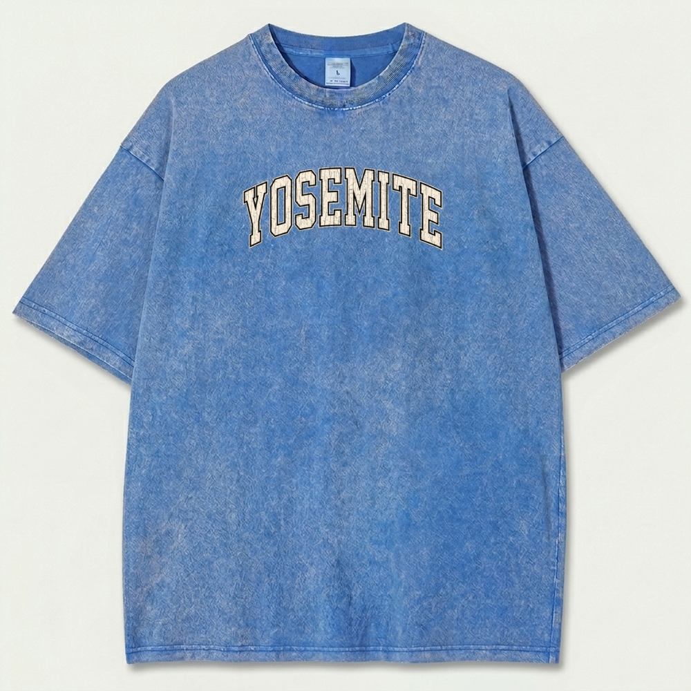 Yosemite National Park Vintage Organic Cotton Hiking Tee-HikeVista